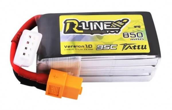 Tattu R-Line 850 mAh 3S Lipo (11,1V) 95 C · XT60