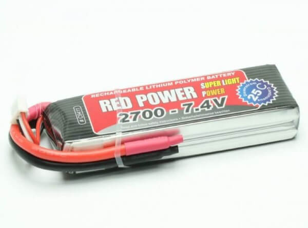 Red Power SLP 2700 mAh 2S Lipo (7,4V) 25 C · Pichler