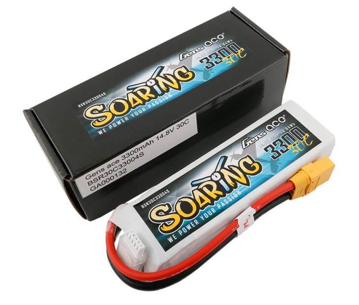 Gens Ace Soaring 3300 mAh 4S Lipo (14,8V) 30C · XT90