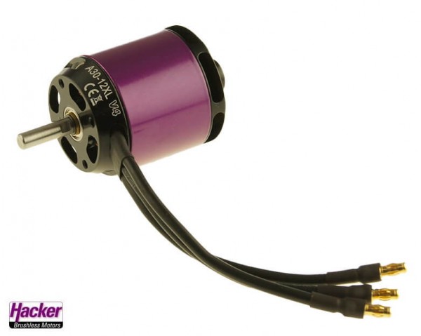 A30-12 XL V4 700 kv · Brushlessmotor · 3S-4S · Hacker