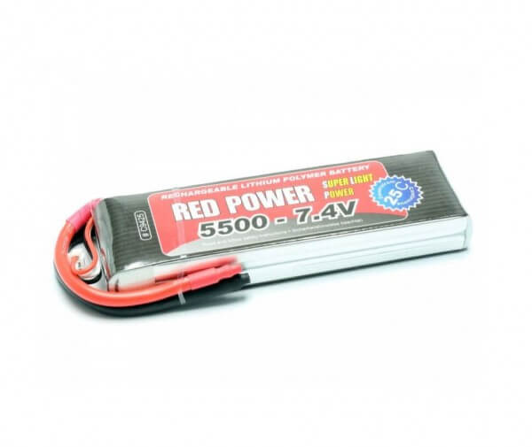 Red Power SLP 5500 mAh 2S Lipo (7,4V) 25 C · Pichler