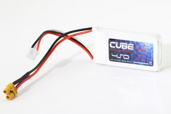 SLS X-Cube 450 mAh 2S Lipo (7,4V) 30/60 C · XT-30-Stecker