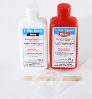 5-Minuten-Epoxy 200 g Arbeitspackung  · 100 g Harz + 100 g Härter 5-Minuten-Epoxy 200 g Arbeitspackung  · 100 g Harz + 100 g Härter