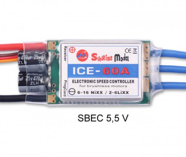 ICE · 6S · 60A · SBEC 5,5 V · Brushless Regler · Sunrise Model