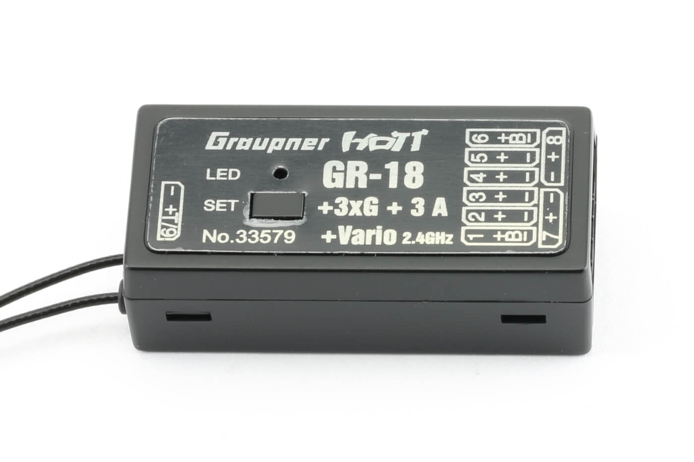 Graupner 33583 Empfänger GR-24 PRO 3xG+3A+3M+Vario HoTT 3 Kreisel/Gyros u Vario