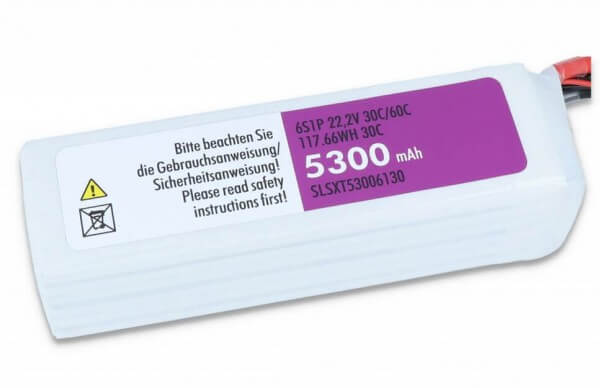 SLS Xtron 5300 mAh 6S Lipo (22,2V) 30/60 C · XT90