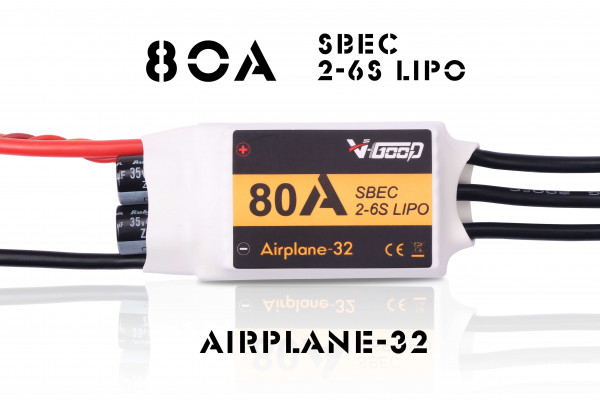 Airplane-32 · 6S · 80 A SBEC · Brushless Regler · V-GooD