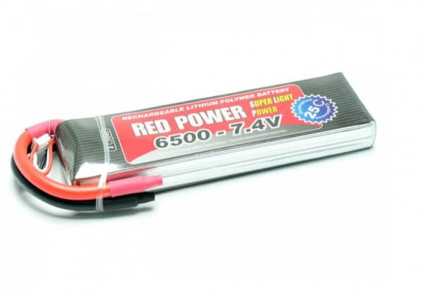 Red Power SLP 6500 mAh 2S Lipo (7,4V) 25 C · Pichler