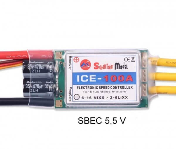 ICE · 6S · 100A · SBEC 5,5 V · Brushless Regler · Sunrise Model