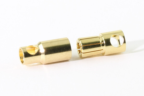 1 Paar 6 mm Goldstecker und Goldbuchse · SLS