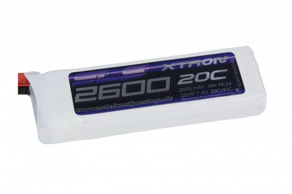 SLS Xtron 2600 mAh 2S Lipo (7,4V) 20/40 C · XT60