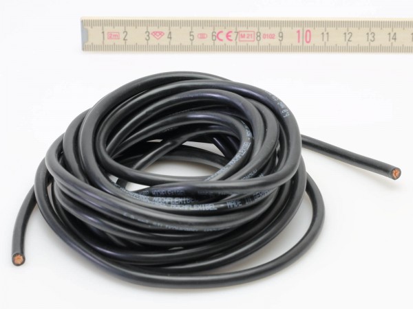 6,0 mm² Silikon-Litze · 5 m schwarz · extrem flexibel · Made in Germany