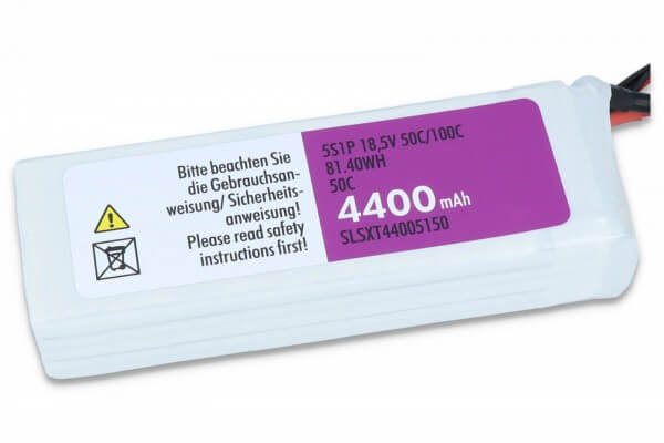 SLS XTRON 4400 mAh 5S Lipo (18,5V) 50 C · XT90