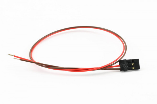 30 cm JR Akku-Anschlusskabel 2 x 0,38 mm² - versilberte PTFE-Litze, vergoldete Kontakte