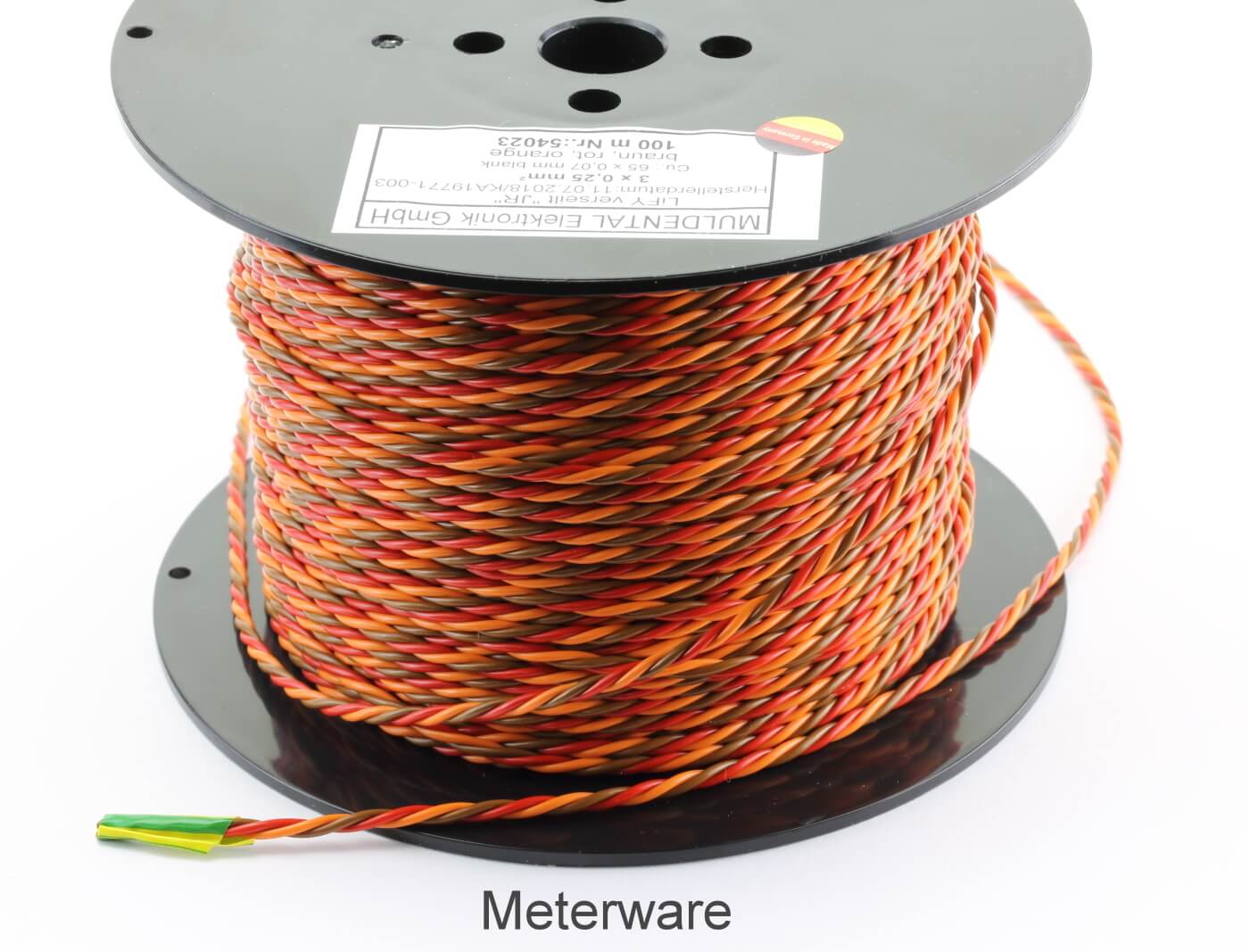 PartCore Silikon-Servolitze – 3-adrig, Verdrillt, 0,34 Qmm, 1 M, Braun/rot/orange, Hochflexibel Für Modellbau