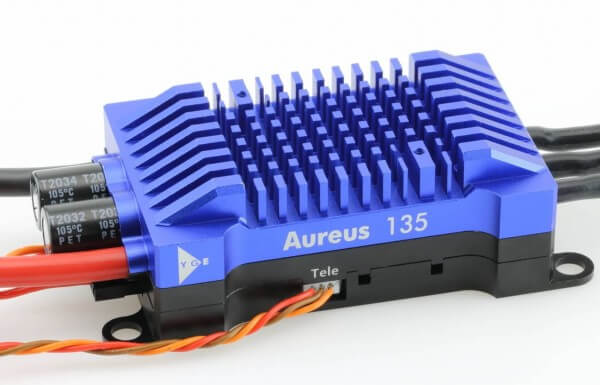 135 HVT Aureus · 4S-12S · 135 A · SBEC · Telemetrie Brushless Regler · YGE