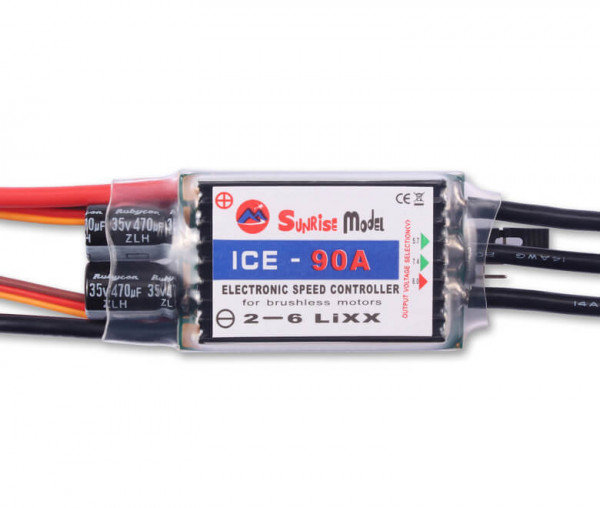 ICE 90 A einstellbares 12A-SBEC · Brushless Regler · Sunrise Model