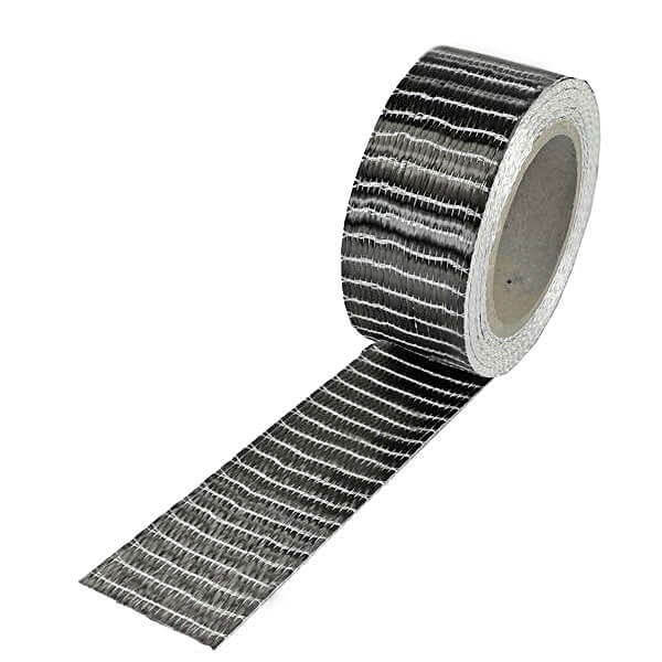 Kohlefaserband 250 g/m² 3k UD · 25 mm breit  · 5 m Rolle