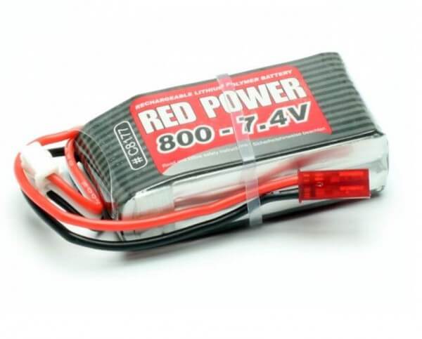 Red Power SLP 800 mAh 2S Lipo (7,4V) 25 C · Pichler