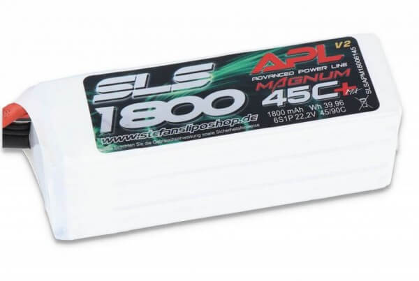 SLS APL MAGNUM V2 1800 mAh 6S Lipo (22,2V) 45 C · XT60