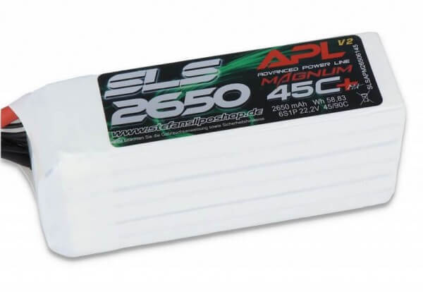 SLS APL MAGNUM V2 2650 mAh 6S Lipo (22,2V) 45 C · XT60