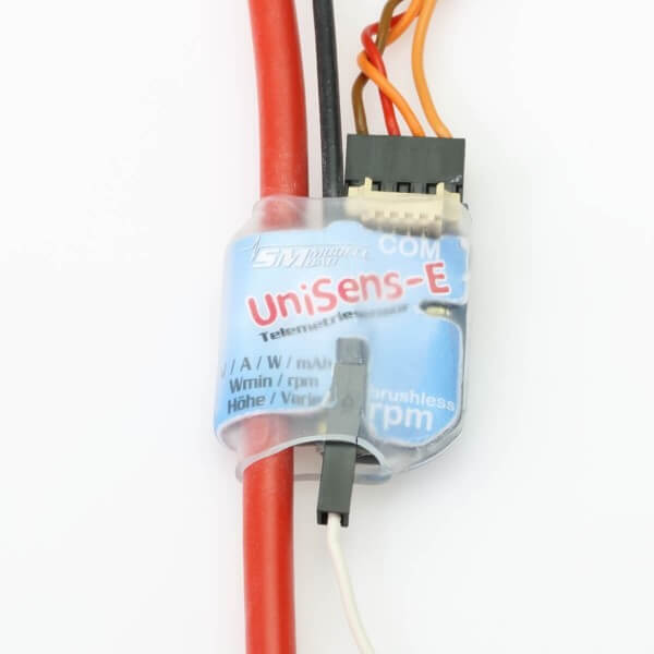 UniSens-E mit 4 mm² Silikonkabel  · SM-Modellbau