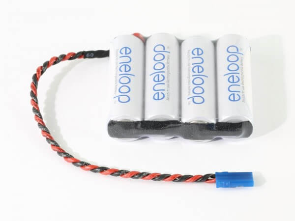 4,8 V Empfänger-Akku parallel · Eneloop NiMH · 1900 mAh · 4 Zellen · Graupner JR