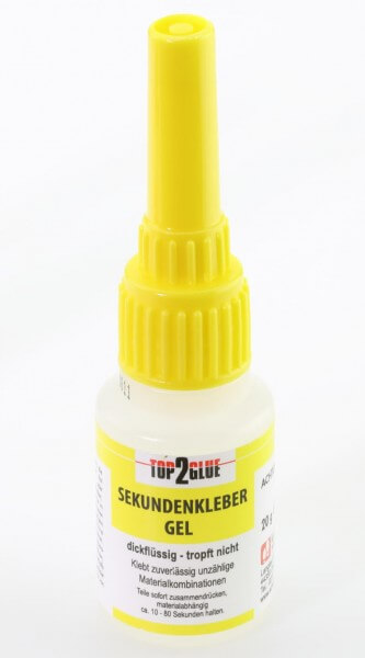 20 g TOP 2 Glue Sekundenkleber Gel · dickflüssig · Industriequalität · Langlauf Schuhbedarf