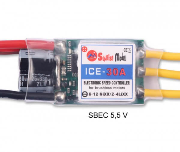 ICE · 4S · 30A · SBEC 5,5 V · Brushless Regler · Sunrise Model