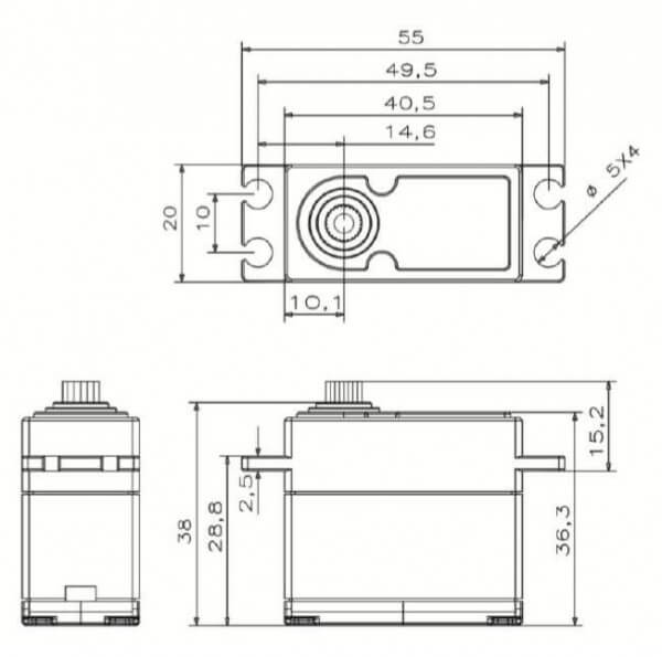 KST MS 825 V8 · 20 mm BrushlessHVServo bis 350 Ncm für Großmodelle