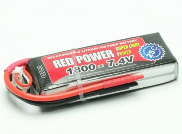 Red Power SLP 1800 mAh 2S Lipo (7,4V) 25 C · Pichler