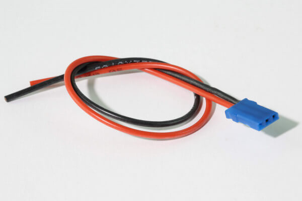 20 cm JR Akku-Anschlusskabel 2 x 0,5 mm² Blue-Line Silikon