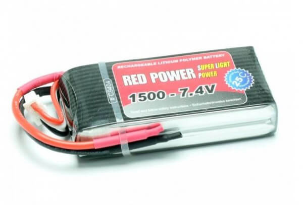 Red Power SLP 1500 mAh 2S Lipo (7,4V) 25 C · Pichler