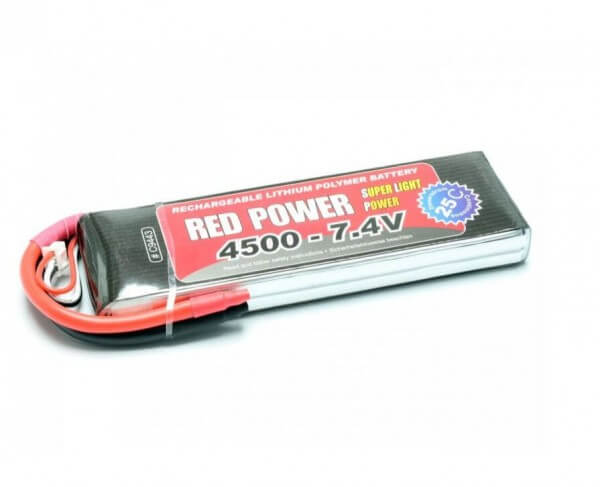Red Power SLP 4500 mAh 2S Lipo (7,4V) 25 C · Pichler
