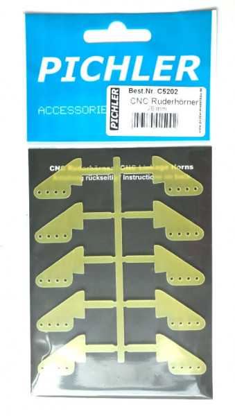 10 GFK-Ruderhörner 26 mm x 21 mm x 1,0 mm · CNC gefräst