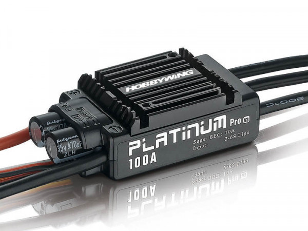 Hobbywing Platinum Pro 100 A V3 Brushless Regler · 10 A SBEC · 2-6 S