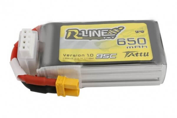 Tattu R-Line 650 mAh 3S Lipo (11,1V) 95 C · XT30