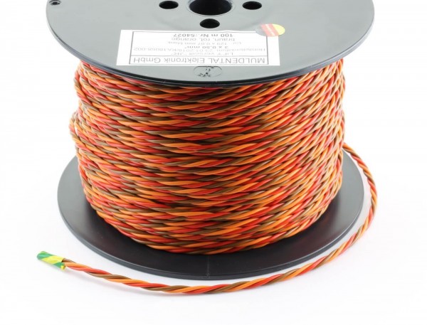 3,60 m PVC-Servolitze 3 x 0,50 mm² verdrillt hochflexibel