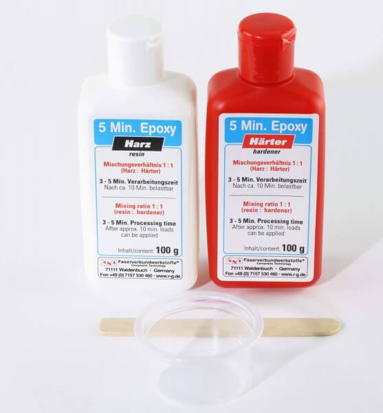 5-Minuten-Epoxy 200 g Arbeitspackung  · 100 g Harz + 100 g Härter