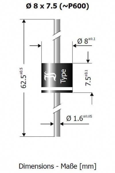 Schottky-Diode SBX 2050 · 20 A · 50 V · Diotec Semiconductor