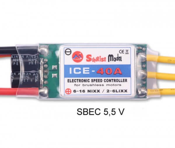 ICE · 6S · 40A · SBEC 5,5 V · Brushless Regler · Sunrise Model