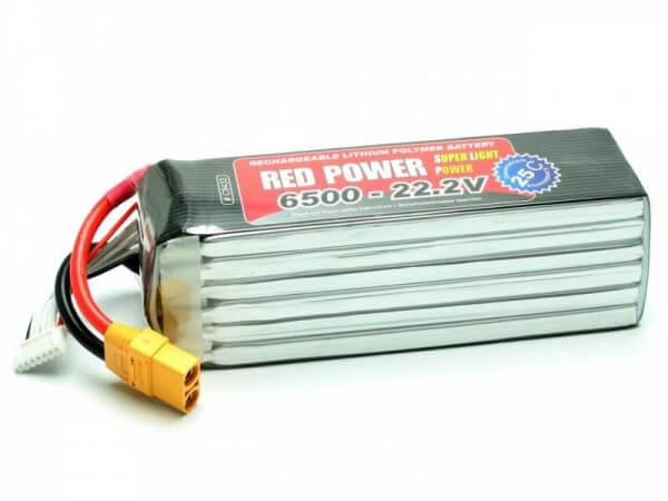 Red Power SLP 6500 mAh 6S Lipo (22,2 V) 25 C · XT90 · Pichler