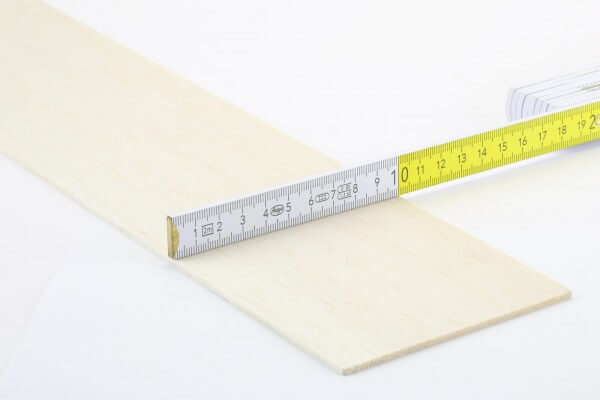 2,5 mm Balsa Brettchen einzeln · 1000 mm x 100 mm